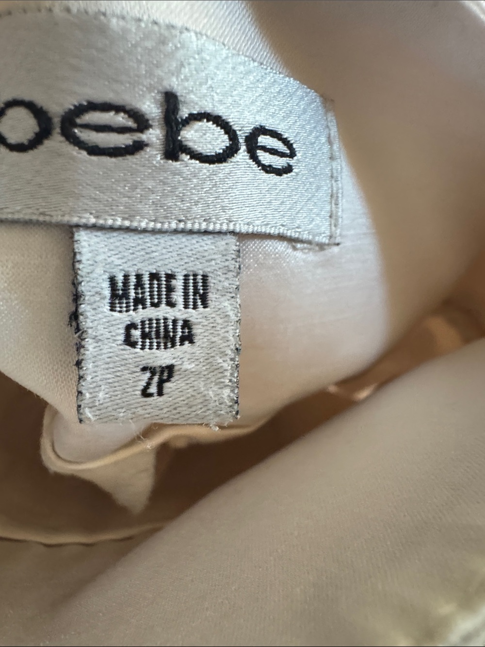 Bebe White Satin Tailored Pantsuit Jacket & Trousers - Picture 4 of 6